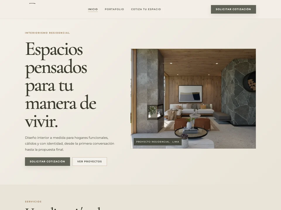 Diseño web de Ámbar Portafolio