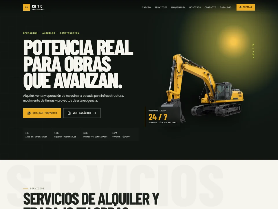 Diseño web de CH y C Inversiones