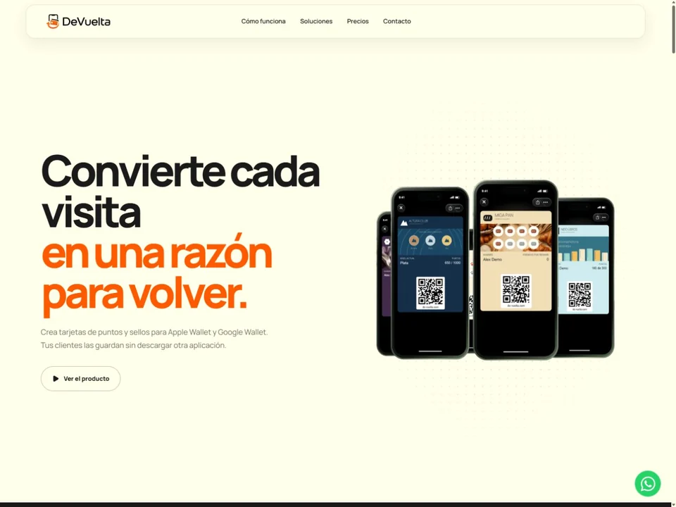 Diseño web de DeVuelta