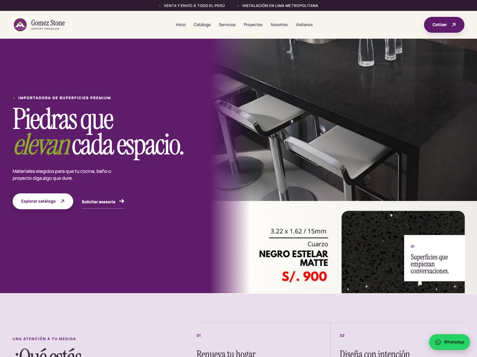 Diseño web de Gómez Stone